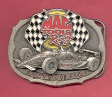 Rare MAC TOOLS RACING 21 Formula 1 Brabham - PEWTER 3D BELT BUCKLE -Never Worn