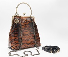 Patricia Nash Novella Frame Bag Extra Strap Tiger NEW So cute