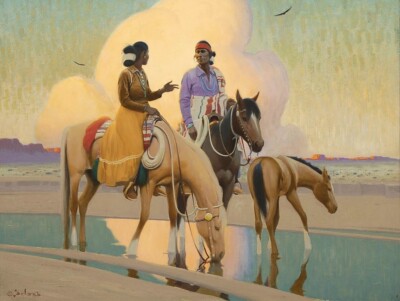 Gerard Curtis Delano : The Orange Cloud : Archival Quality Art Print