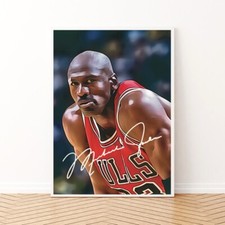 Michael Jordan Chicago Bulls NBA Autografo ARTWORK CORNICE COLLEZIONE  BASKET