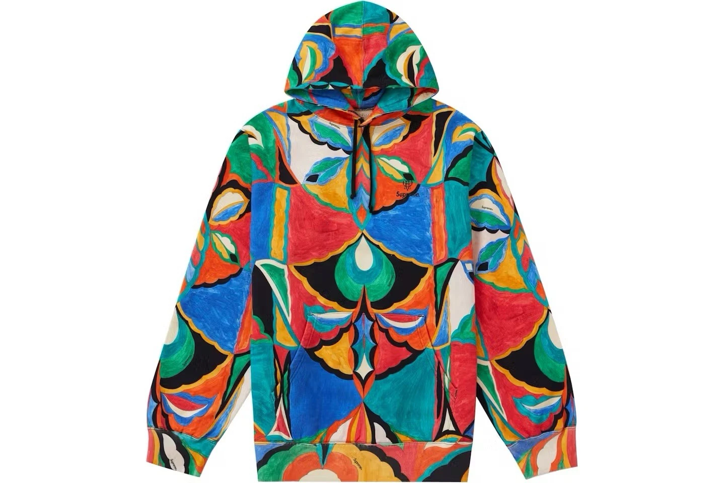 Rare sweat à capuche multicolore Supreme X Emilio Pucci taille L neuf 100% authentique