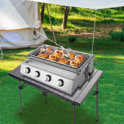 Stainless Steel Smokeless Barbeque Grill Cylinder BBQ Grill