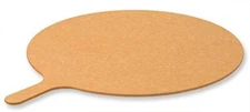 LloydPans Wood Fiber Laminate 18 inch Round Pizza Serving/Cut Board with Handle.