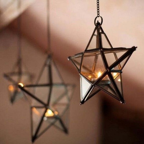 Candelabro Star Tealight Hecho a Mano Adorno Regalo Namaste Reciclado - Imagen 2 de 7