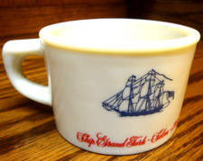 Vtg Old Spice Shulton 9 Shaving Mug Cup - Ship Recovery Salem 1794 Shulton 664