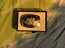 BULLDOZER Belt Buckle Chrome With Case New Rare Vintage