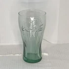 Vintage McDonald's Coca Cola Coke Green Glass Tumbler 16oz 6”