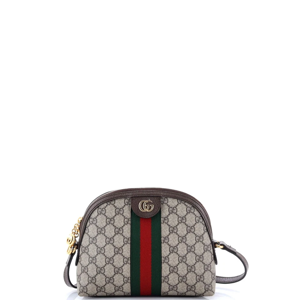 Gucci Ophidia Dome Shoulder Bag GG Coated Canvas Small