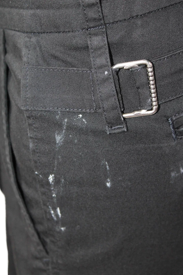 Bermuda Vince Feminina Algodão Cintura Média Quatro Bolsos Comprimento do Joelho Preta Tamanho 8 - Imagem 4 de 4