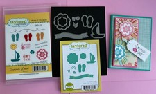 Taylored Expressions Summer Lovin Metal Dies Stamps Flip Flops Flower Card