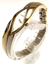 Brazalete reloj pulsera para mujer Seiko Rivoli 2E20-753A dorado plateado de Japón