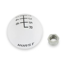 Hurst 1630040 Shift Knob - White 6 Speed 38-16 Threads Hurst 1630040 Shift Knob - White 6 Speed 38-16 Threads