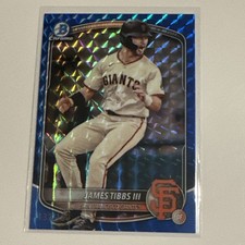 2025 Bowman Chrome Prospects James Tibbs III #BCP-39 Blue Geometric Refractor