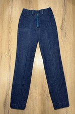 Rag City Blues Los Angeles Vtg 70s Blue Zipper Blue Stitching Jeans Size 24