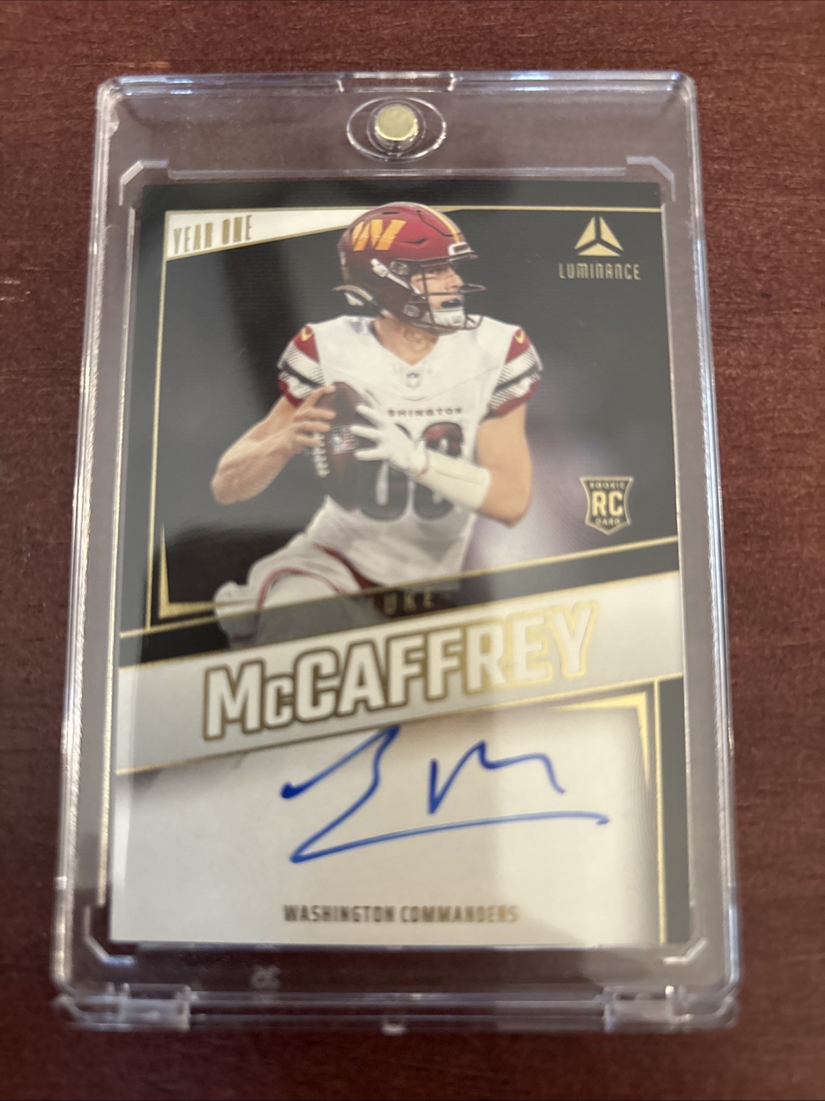 2024 Panini Luminance - Year One Signatures Rps Luke McCaffrey #YOS-LMY (AU, RC)