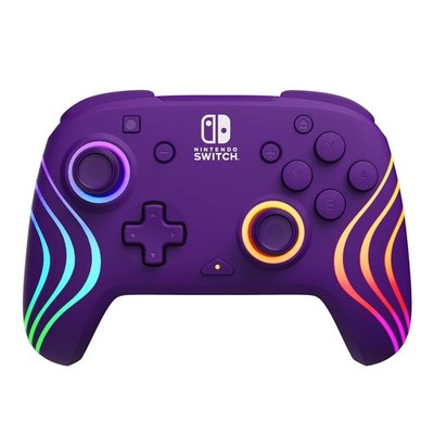 PDP Official Afterglow Wave Wireless Controller Nintendo Switch Lila, RGB-Zonen