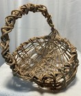 Open Weave Egg Basket Herb Flower Drying Basket 12 Inches Tall With Handle — photo 1
