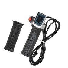 48V Electric Scooter Throttle Handle, Twist Speed Accelerator Grip with LCD