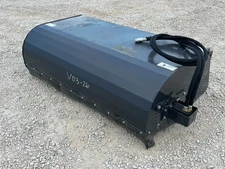 72" Pick Up Box Broom Sweeper Hydraulic Attachment Fits Skid Steer Quick Attach