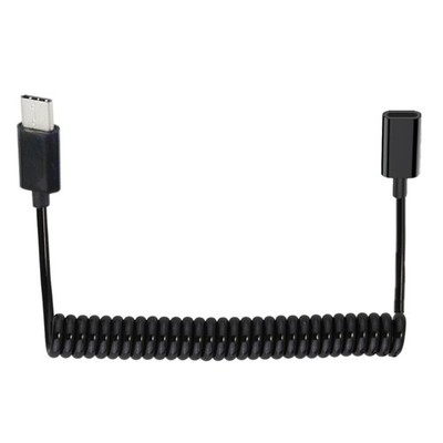 Coiled USB C to USB3.1 Adapter Cable 10Gbps Data Speed Efficient Power Delivery