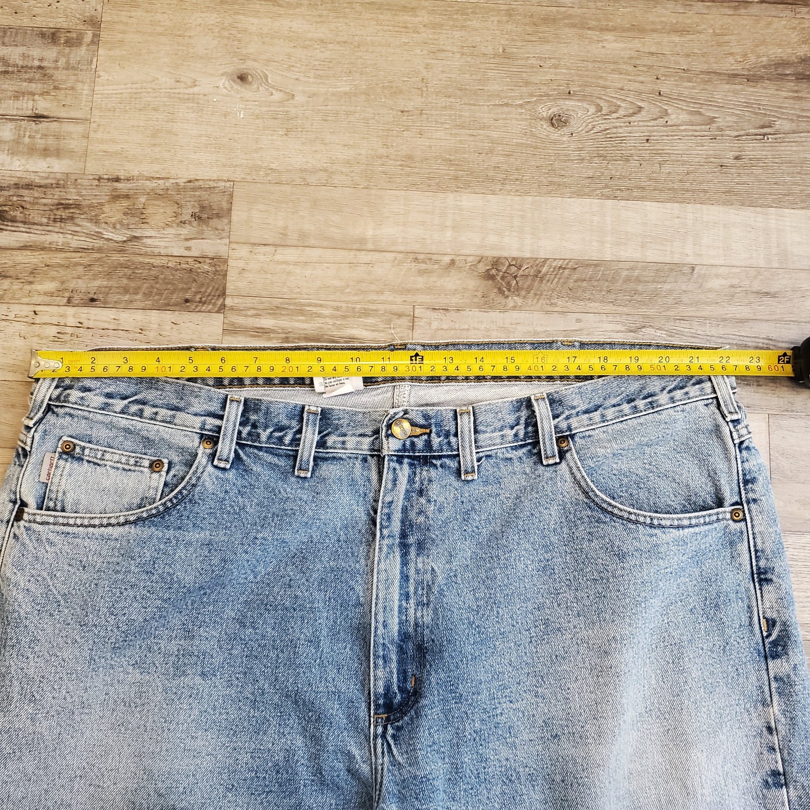 Carhartt B10 Jeans Relaxed Fit Denim Blue Jeans Mens 44x29 Measured Distressed thumbnail 2