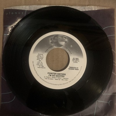 Pointer Sisters, 45 rpm, Promo, VG+, I'm So Excited, JK-13857