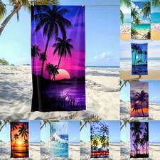 Beach Towel Tropical Sunset Palm Tree Summer ...