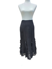 Ralph Lauren Black Silk Midi / Maxi Skirt - Sz 4 will fit 6 