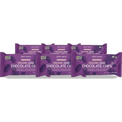 Organic Dark Chocolate Chips Just Date 8 Oz 6 Pack