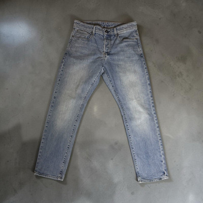 G-Star RAW 3301 Herren Denim Jeans Blau Gerades Bein W30/L76cm Five-Pocket Logo