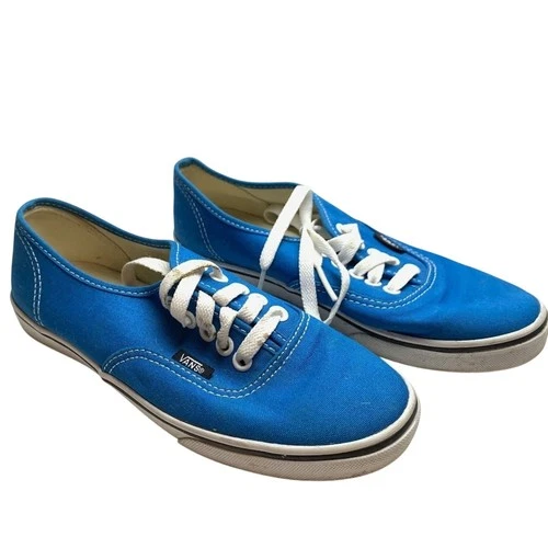 Vans Unisex Blue Lace Up Canvas Sneakers Shoes Skater Casual Womens 6.5 Mens 5