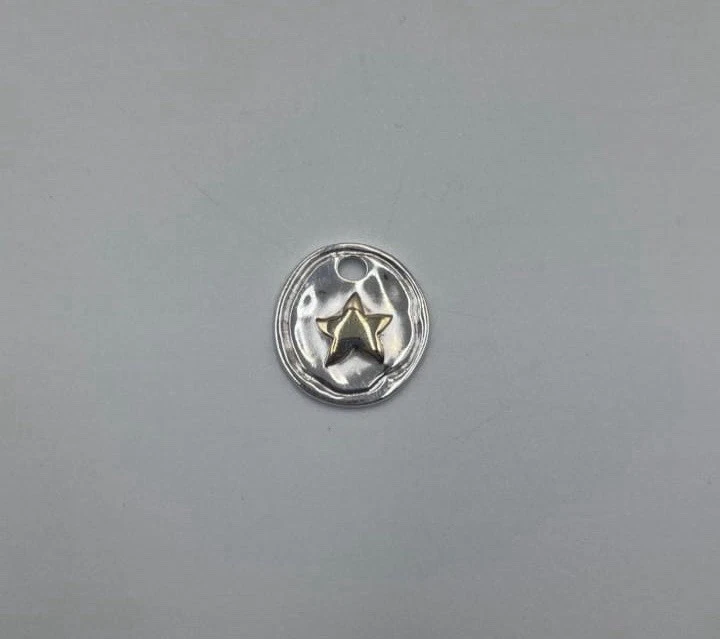 Ciondolo/Piastrina DoDo Pomellato Fuori Produzione In Argento E Oro - Immagine 4 di 4