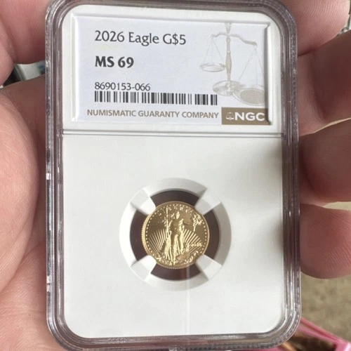 United States Mint American Eagle 2026 $5 Gold 1/10 oz NGC MS 69 8690153-066