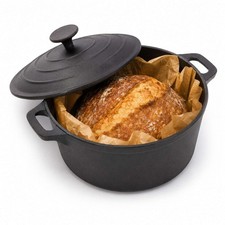 NEW! 4L Cast Iron Non Stick Casserole Dish Pan with Lid