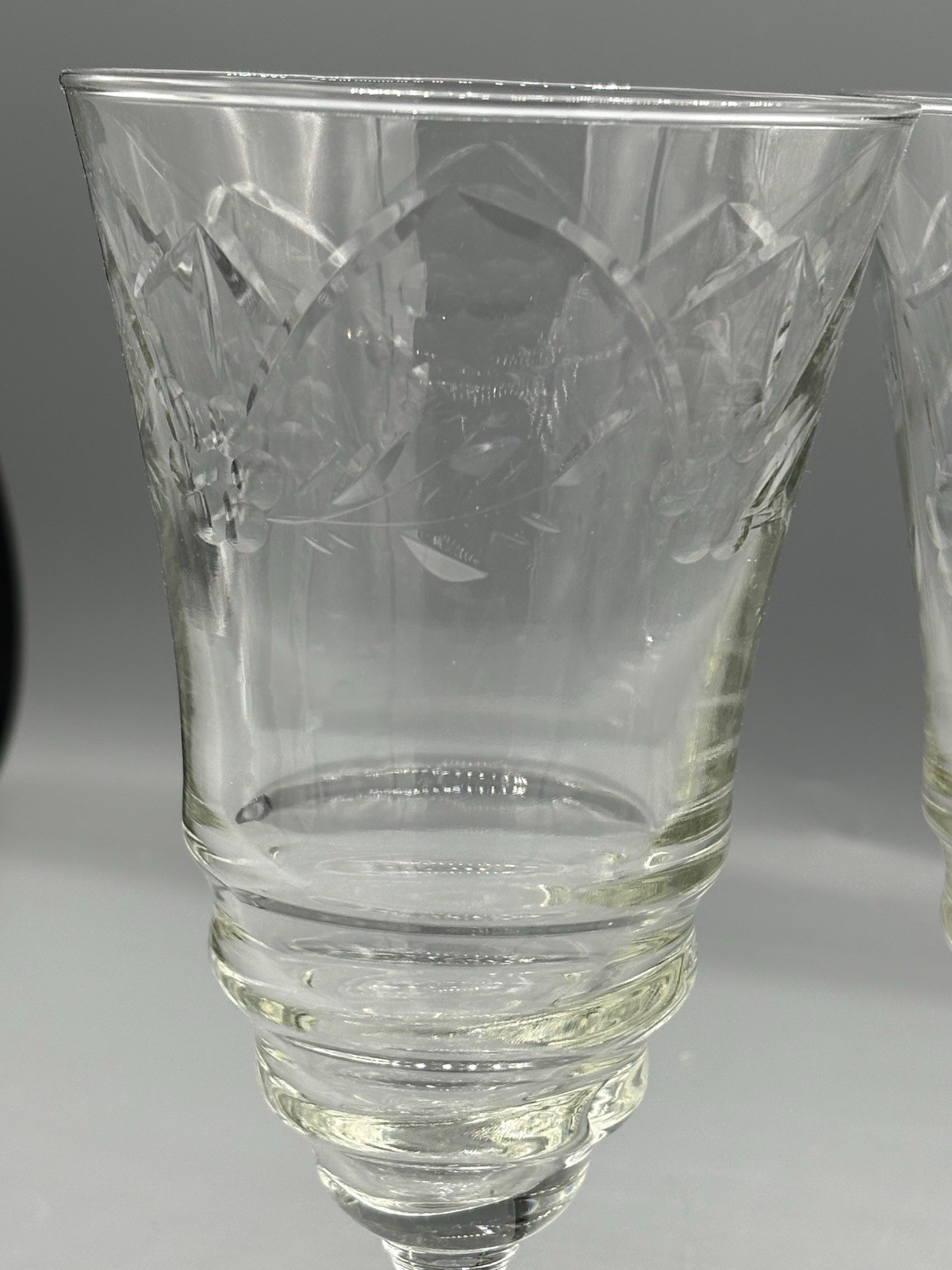 Set Of 3 Vintage Libby Rock Sharpe “Normandy” Tea Glasses