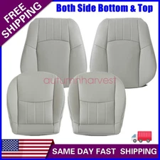 For 2006 2007 Benz C280 Driver & Passenger Bottom & Top Leather Seat Cover Gray