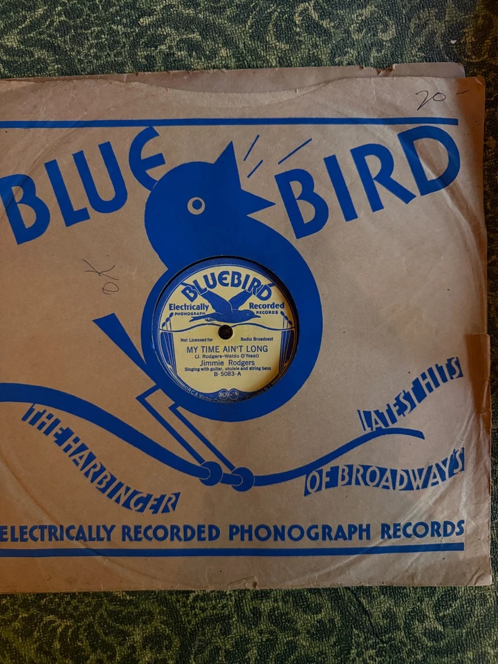 Bluebird 5083 & 5486 Jimmie Rodgers/Bradley Kincaid DEATH OF JIMMIE RODGERS 78 - Image 3 of 4