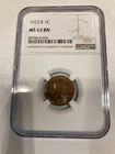1923 S LINCOLN WHEAT CENT PENNY NGC CERTIFIED MS 63 BN