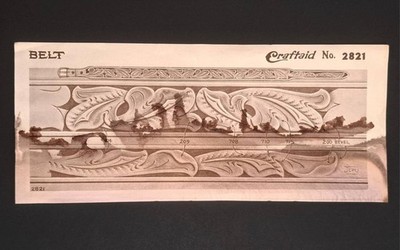 Vintage Craftaid Belt Plastic Leather Template Pattern No. 2821