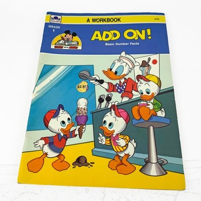 Golden Learn with Mickey ADD ON! Basic Number Facts Workbook Grade 1 1988