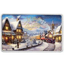 2024 1 oz Christmas Postcard .999 Silver Coin Bar 89.00 per troy oz