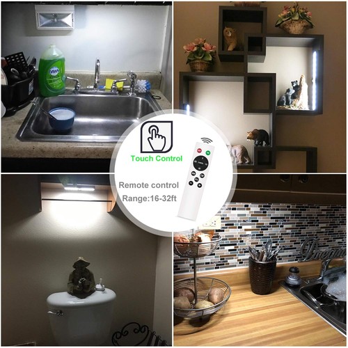 Under Cabinet Lighting Wireless with Remote 6 Pack, 20-LED Dimmable Closet Li... - Picture 6 of 9