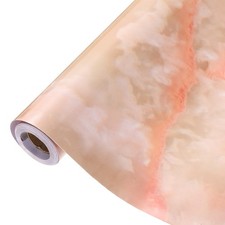 Carta Contatto Marmo 23,6" x 394" Agata Rossa Marmo Controsoffitto Peeling e Stick