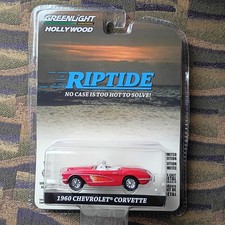 1:64 Greenlight *HOLLYWOOD 34* RIPTIDE Red 1960 Chevrolet Corvette NIP