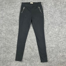 Hollister Leggings Womens Medium Black Zip Pocket High Rise Stretch Casual