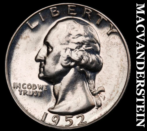 1952 Washington Quarter- Choice Gem Proof Luster No Reserve #i8254