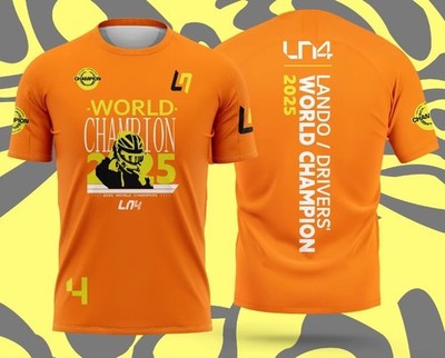 2025 F1 Racing World Champion Lando Norris Orange XL T-Shirt 23'' x 29.5''.