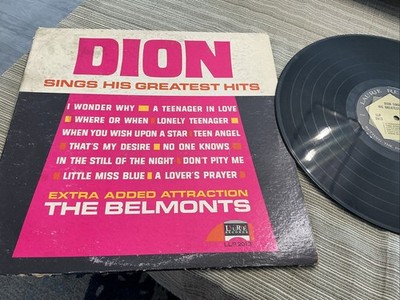 Original 1962 Dion LP, NEAR MINT  Vinyl, ''Dion Sings His Greatest Hits'' LLP2013