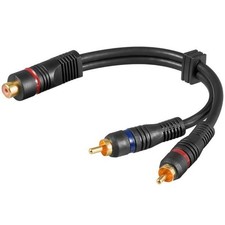 Cinch Y-Adapterkabel 0.2 m Cinch Buchse auf 2x Cinch-Stecker