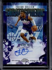 2025-26 Topps Chrome Isaiah Collier Stratospheric Purple Refractor Auto #/75